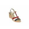 OFERTA marimea 37, 40 - Sandale dama din piele naturala, bleumarin, alb, rosu - LNA134RAI