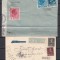 ROMANIA LOT 2 PLICURI CIRCULATE+PRIN AVION JIMBOLIA BUCURESTI GERMANIA CENZURAT