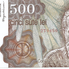 Romania 500 lei 1991 Ianuarie - C. Brancusi. (279450) P-98a - UNC !!!