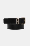 Furla curea de piele culoarea negru, WC00078.ARE000.O6000