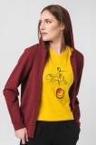 Hanorac coton casual femei burgundy-xs, Pegas