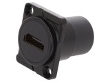 Conector HDMI mamă, aurit, 10A, montare pe panou - AMPHENOL