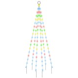 Cumpara ieftin Brad de Craciun pe catarg, 108 LED-uri, multicolor, 180 cm