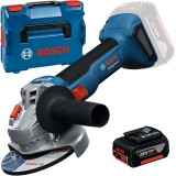 Bosch GWS 18V-8 + GBA - Polizor unghiular 125 mm valiza speciala + Acumulator Li-Ion 18 V 5 Ah