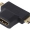 Adaptor HDMI 1.4 micro și mini HDMI