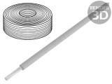 Cablu litat PVC gri 10m 60V 0,04mm2