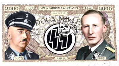 WW2 bancnota fantezie 2000 lei 1943 foto