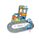 Set caramizi constructie pentru copii, Statie Politie, 48 piese, masinuta, ATU-081908, Oem