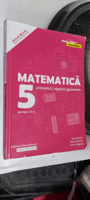 MATEMATICA ARITMETICA ALGEBRA GEOMETRIE CLASA A V A PARTEA II PELIGRAD ZAHARIA foto