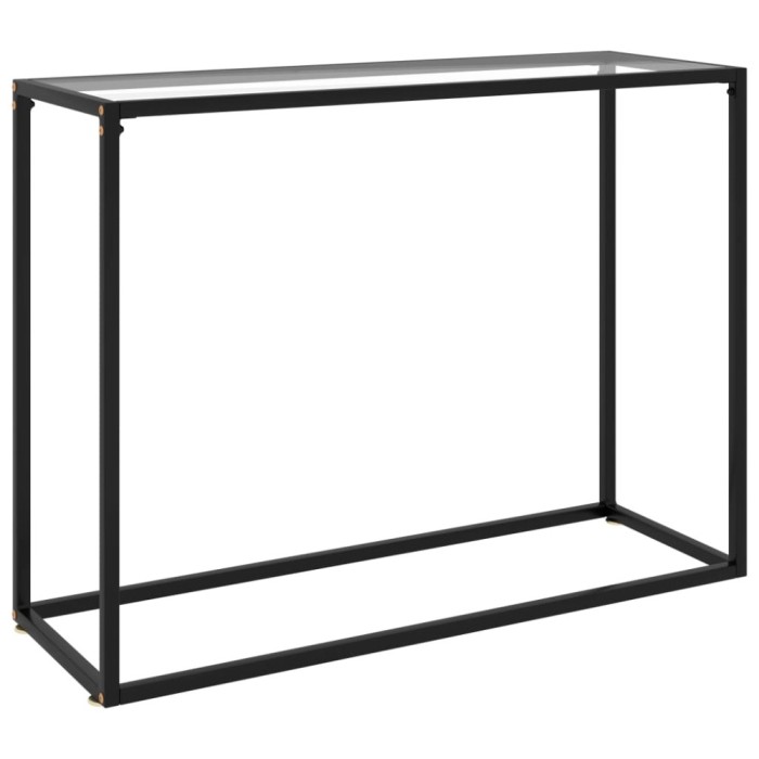 Masa consola, transparent, 100x35x75 cm, sticla securizata