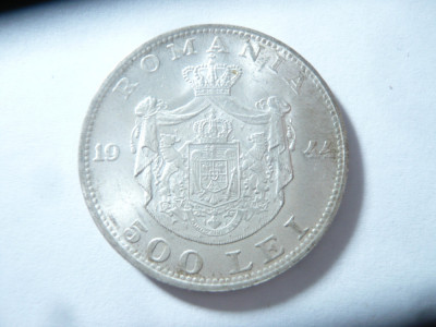 Moneda 500 lei 1944 Mihai I - argint cal. FF Buna foto