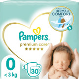 Pampers Premium Care Size 0 scutece de unică folosință &lt; 3kg 30 buc