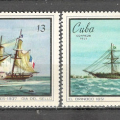Cuba.1971 Ziua marcii postale-Corabii GC.166