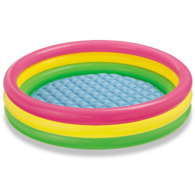 Piscina pentru copii Intex, 86 x 25 cm, 3 inele, multicolor foto