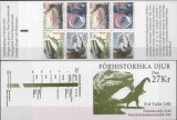 SUEDIA 1992, Fauna, Dinozauri, Animale preistorice, serie neuzată, carnet, MNH, Nestampilat