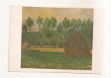 FA90 -Carte Postala- RUSIA - Puskin Museum of fine arts, Moscow - Claude Monet, Haystack at giverny, necirculata 1981