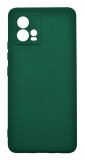 Husa de protectie din silicon pentru Motorola Moto G72, SoftTouch, interior microfibra, Verde Inchis