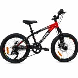 Bicicleta copii DHS Terrana 20 inch, aluminiu, rosu-negru