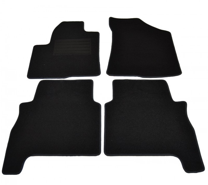 Covorase mocheta Hyundai SANTA FE 3/2006-9/2012 Negru, set de 4 bucati Kft Auto