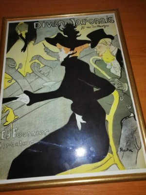 Tablou reproducere Imp Ancourt Paris afis Toulouse Lautrec Divan Japonaise foto