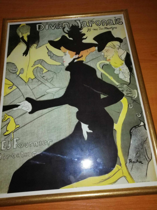 Tablou reproducere Imp Ancourt Paris afis Toulouse Lautrec Divan Japonaise