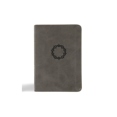 NASB Large Print Compact Reference Bible, Charcoal Leathertouch foto