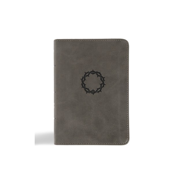 NASB Large Print Compact Reference Bible, Charcoal Leathertouch