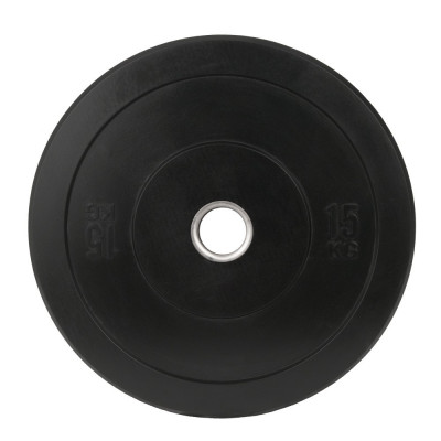 Greutate Cauciuc Bumper Plate SPORTMANN - 15 kg / 51 mm - Negru FitLine Training foto