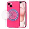Husa silicon iPhone 15 Techsuit SoftFlex MagSafe, fucsia