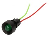 Lampă LED Verde 12-24V &Oslash;13mm