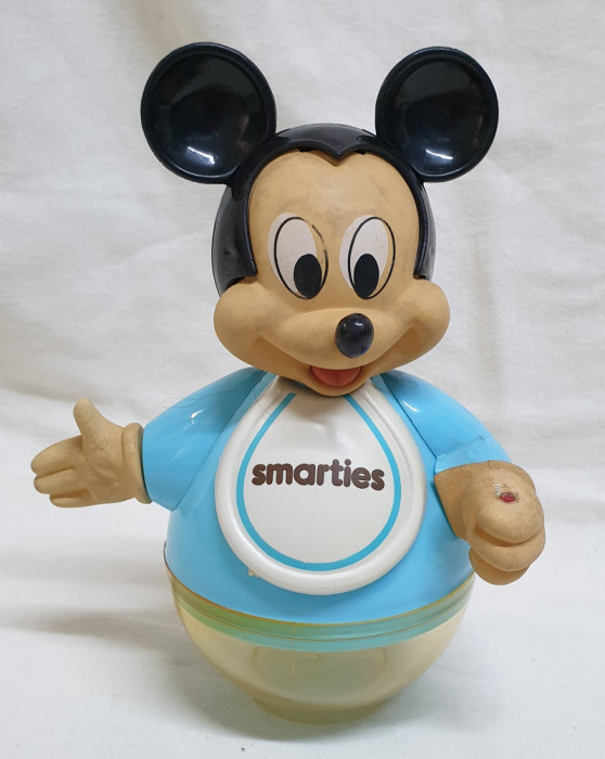 Jucarie veche din plastic PUSCULITA - Mickey Mouse