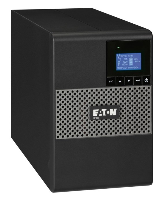 UPS Eaton, Line int., Tower, 1100 W, fara AVR, IEC x 8, display LCD, back-up 11 - 20 min. &amp;quot;5P1550i&amp;quot; (timbru verde 11 lei)