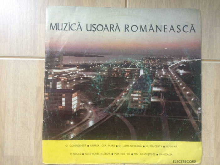 muzica usoara romaneasca disc vinyl 10&quot; selectii muzica pop usoara EDD 1216 VG