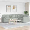 VidaXL Canapea modulară cu perne, gri deschis, catifea 3321159