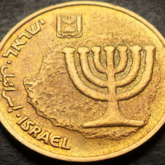 Moneda EXOTICA 10 AGOROT - ISRAEL, anul 1985 *cod 3738