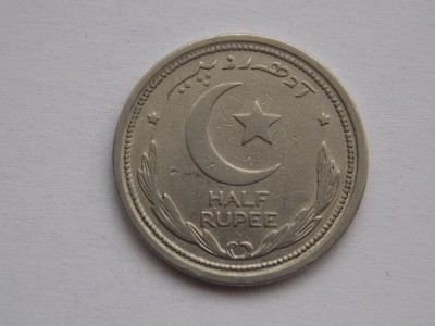 HALF RUPEE 1948 PAKISTAN foto