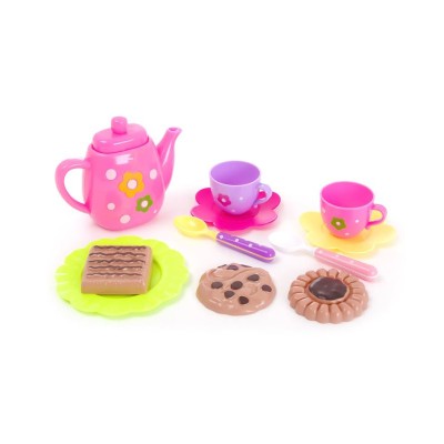 Set jucarii cesti pentru ceai si biscuiti, 11 piese, Multicolor, ATU-088001 foto