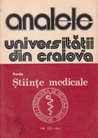 Analele Universitatii din Craiova, Seria Stiinte Medicale, Vol. VIII-1983 foto