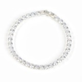Bratara argintie subtire cu design elegant