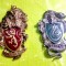 E837- Lot 2 Blazoane Leu- Sarpe Gryffindor-Slyterin cu casca cavaler medieval.