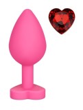 Dop Anal Brighty, Medium, Silicon, Roz/Rosu, Mokko Toys