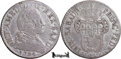 1794, 20 Soldi - Victor Amadeus al III-lea - Ducatul de Savoia foto