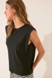 women&#039;secret tricou de pijama culoarea negru, bumbac, 3272261