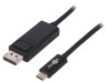Adaptor DisplayPort la USB C Negru 1.2m