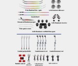 Lumini ambientale dedicate Mercedes-Benz C Class W205 2015-2021, RGB Acrilice 30 in 1 Dinamice cu efect symphony, Control din Aplicatie Bluetooth