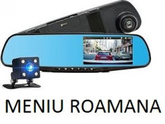 Oglinda auto cu camera video fata/spate foto