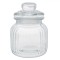 Borcan Sticlă, Design &icirc;n Relief, Transparență, Capacitate 640 ml, Diametru 10.5 cm, &Icirc;nălțime 15 cm