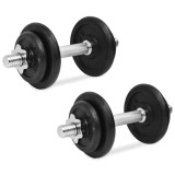 Set de gantere, 14 piese, 20 kg, fontă