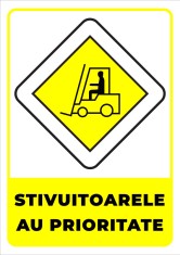 Semn pentru stivuitoarele cu prioritate foto