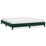 Cumpara ieftin Cadru de pat fara saltea, verde inchis, 160x200 cm, catifea